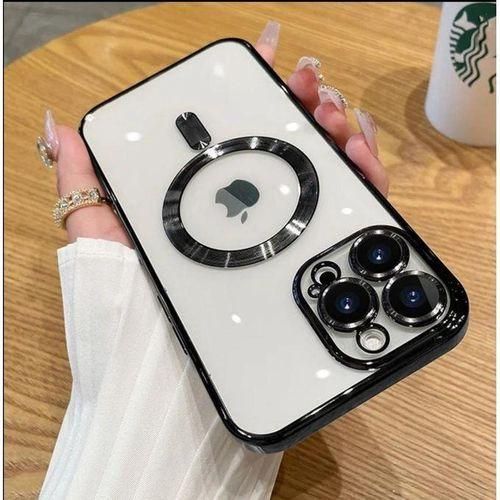 IPHONE 14 PRO MAX TRANSPARENT BACK CASE WITH INBUILT CAMERA LENS PROTECTOR