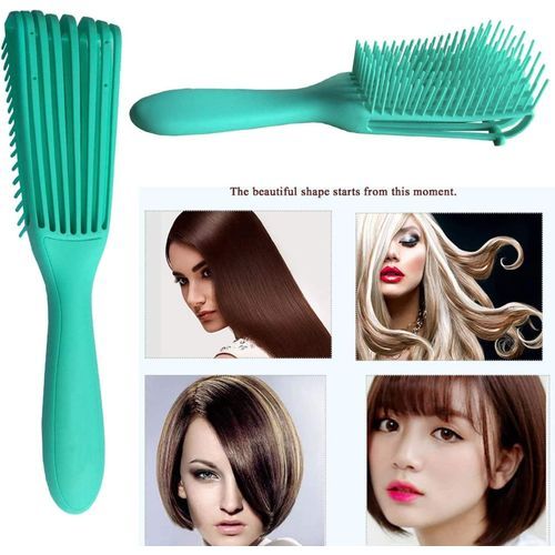 Eight-Claw Massage Multifunctional Hair Styling Comb - Green