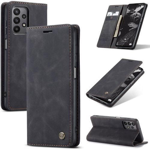 Caseme Wallet Case for Samsung Galaxy A23 / M23, Matte Texture Retro PU Leather
