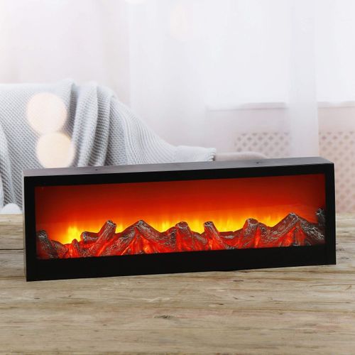 Electric Fireplace Heater with 3D Flame Effect – Freestanding LED Log Fire Décor for Home & Office