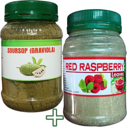 2X100g Soursop + Red Raspberry Powders bc