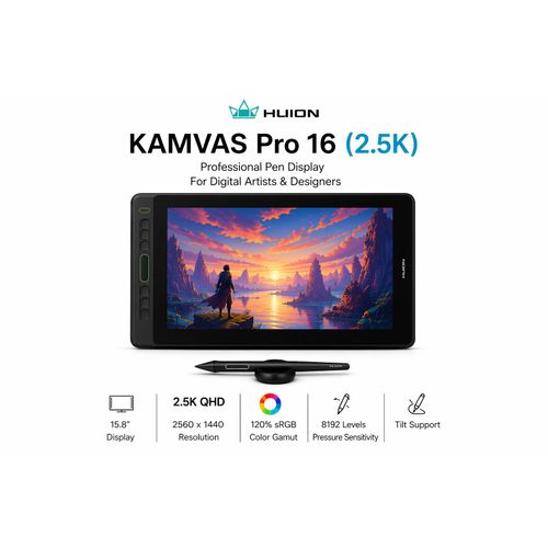 Kamvas Pro 16 (2.5K) Drawing Tablet Kenya – 15.8 QHD Pen Display with Screen Professional Graphic Tablet for Digital Art & Design