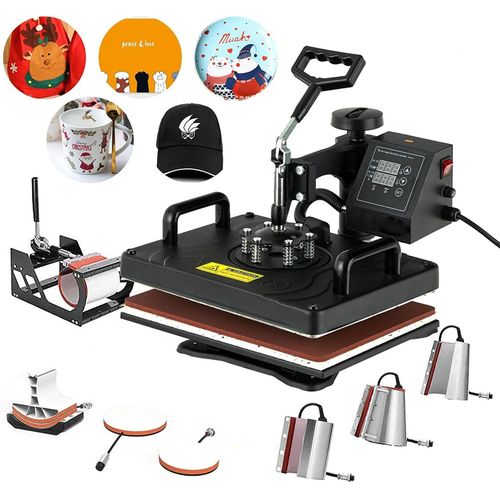 Home 8 in 1 Multifunctional combo T-shirts mug cup cap bottle Heat Press Transfer Machine