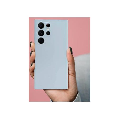 Soft Flexible Silicone Case for Samsung Galaxy S23 Ultra Shockproof Anti-Scratch Slim TPU Protective Back Cover Light Blue