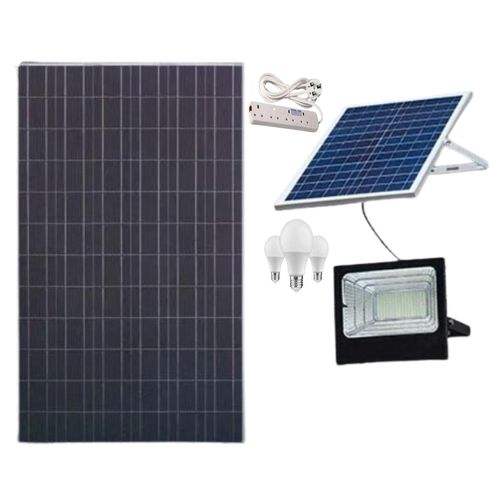 200 Watts solar panel Monocrystalline All Weather solar panel +Free 50 Watts solar floodlight +Bulb