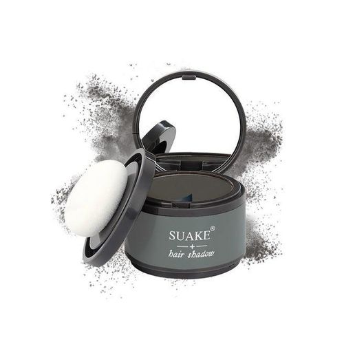 Hair Shadow Powder with Puff Touch Instantly Natural Magical Quick Cover Hairline Powder Hair Root Dye Hair Root Concealer for Thinning Hair to Beautify Forehead Curves Black