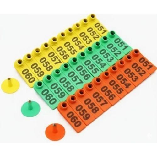 100 Pieces Numbered Plastic Sheep Ear Tags 001-100 Durable Livestock ID Tags for