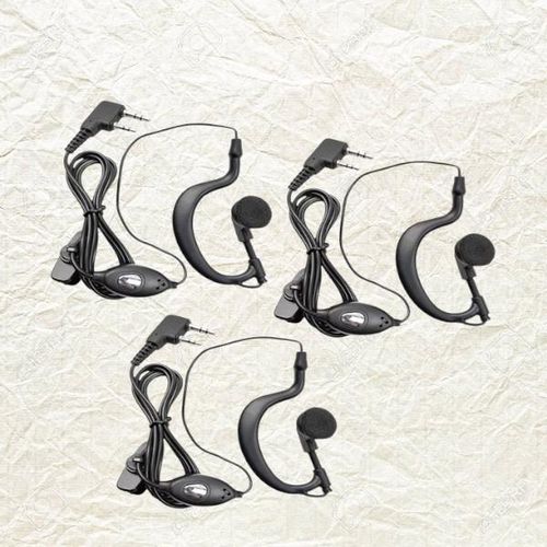 Reliable Quality 2 Pin Headset Earpieces Earphones with Mic For Baofeng BF-888S,UV-5R and UV-82 Walkie Talkies Ham Radio- 3 Pieces