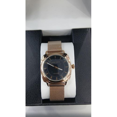 Authentic Hannah Martin Ladies Watch with Battery Powered Movement, Comfortable Mesh Strap, and Elegant Analogue Display