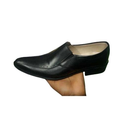 Fashionable Men's Formal Pure Leather Shoes - Black