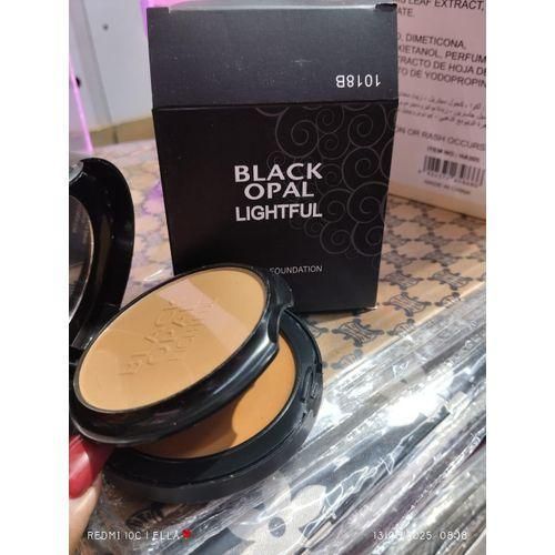 Black Opal Matte Finish Powder With Foundation,Mirror & Makeup Sponge INSIDE