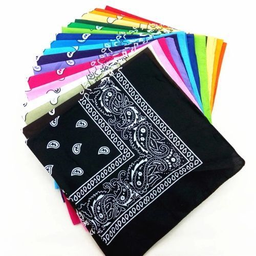 4-Pack Bandana Square Scarf Face Mask Handkerchief
