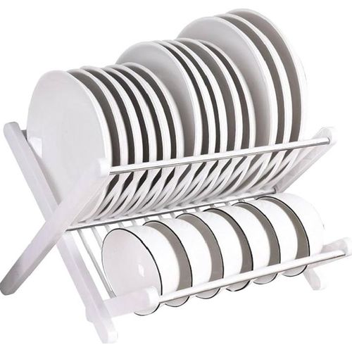 X Shape Foldable Dish Draining Rack