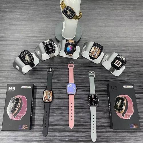 NEW H9 Pro Max Full-Screen Smart Watch Series BT Calls Heart Rate Wireless Charger Men and Women Sport Fitness H9 Smart Wearable Fitness tracker Smart watch for IOS and Android