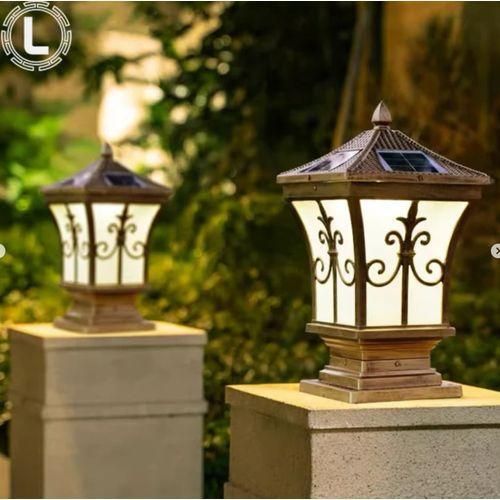 Electric and solar outdoor pillar/gate