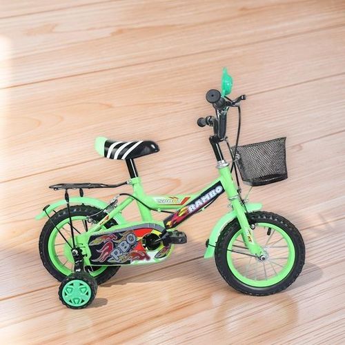 Basket Fun & Safe Cartoon Bike 2-4 years Boys and Girls Green Size 12 Inch 2-4 years Old 85–100 cm Children Kids Bike Bicycle with Stabilizer & Front Basket