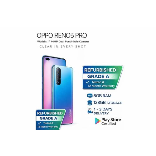 Reno 3 Pro is a sleek premium phone designed for strong camera performance and smooth everyday use It features a large AMOLED display powerful processor and high resolution dual selfie cameras ideal for photography and multitasking