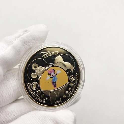 Disney Lilo Stitch Mickey Minnie Collectible Cards Collection Gold Commemorative Banknote Cartoon Gifts Toys For Children