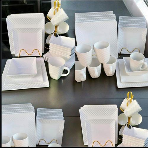 24-Piece Square Ceramic Dinner Set