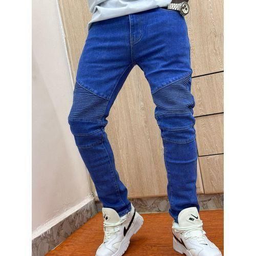 Quality Balmain Slim Fit Mens Jeans BLUE