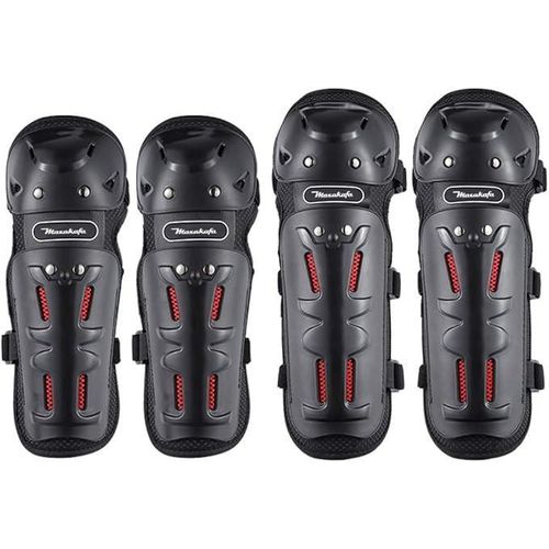 Motorcycle protective gear - knee and elbow joint protectors, windproof and warm (4-piece set)