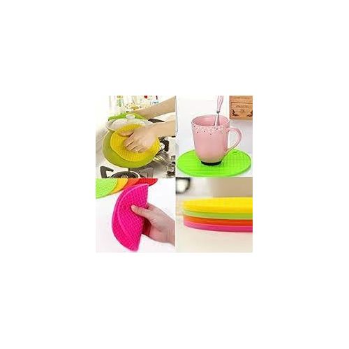 10-Piece High Temperature Silicone Trivets & Pot Holders - Multi-Purpose Kitchen Mats