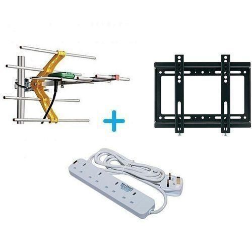 Modern Digital Aerial + FREE 14"-42" TV Wall Mount Bracket + FREE RK Trust 4-way Heavy Duty Power Extension.