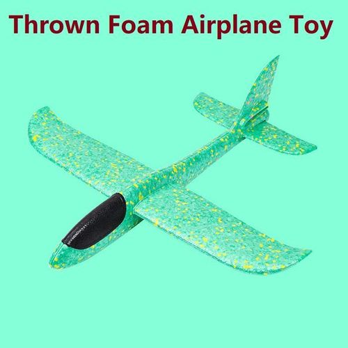 Large Children’s Hand-Thrown Airplane Foam Luminous Thickened Outdoor Interactive Flying Toy - Green