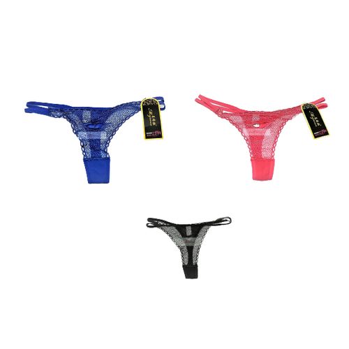 Silk Seamless Invisible G String Panties - 3 Pack