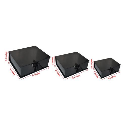 3-in-1 Premium Nesting Gift Box Set – Luxury Rigid Gift Boxes (Large, Medium & Small) Reusable Hamper Gift Box