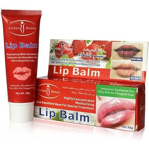 Lip Balm Moisturizing Emollient Strawberry Extract Flavor
