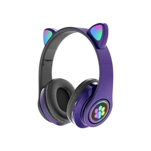 Cute Cat Ears Wireless Bluetooth Headphone With LED Light