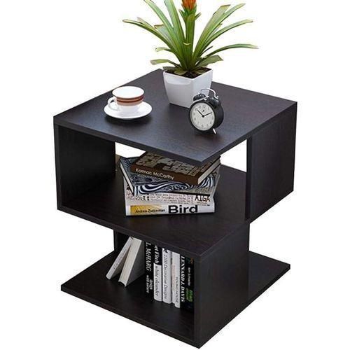 WOODEN BEDSIDE TABLE - ALL BLACK.