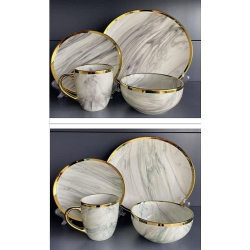 marble dinner set, 24pcs ceramic dinnerware
