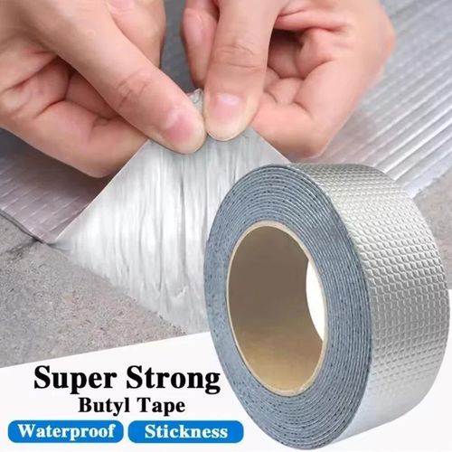 Waterproof Repair Tape for Pipe Leakage Roof Water Leakage Solution Aluminium Foil Tape Waterproof Adhesive Sealing Tape Gripit Rubber Tape for Surface Crack