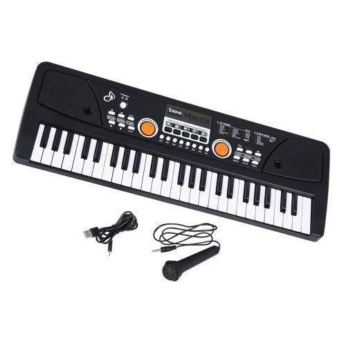 Bigfun 49 Keys USB Electric Piano with Microphone Digital Electronic Organ Music Electronic Keyboard Instrument Gifts for Kids