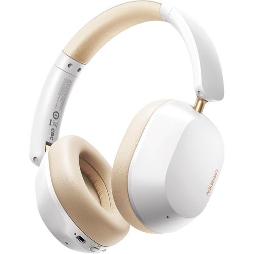 HiTune Max5c HP203 Hybrid Active Noise Cancelling Headphones White 43dB ANC Hi-Res Audio LDAC 90H Battery Life Bluetooth 54 5-Mic AI ENC Calls Fast Charge Low Latency Mode Foldable Over-Ear Wireless Headphones