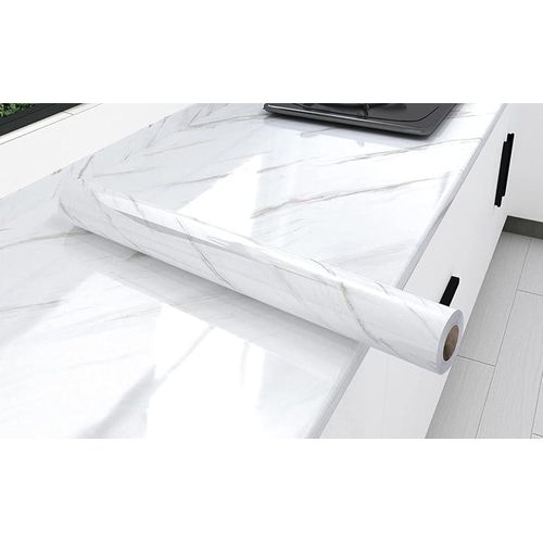 60cm by 5 meters Wall Paper for Kitchen, self Adhesive Sticker for Home Decoration, Oil and Water Proof PVC Vinyl Marble Wallpaper for Shelf Sheets