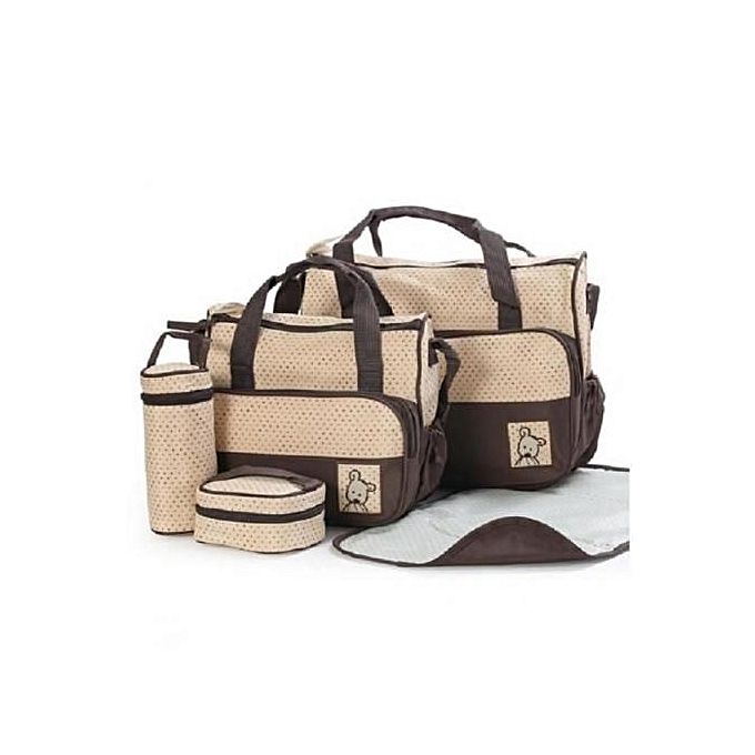 Baby Shoulder Diaper Bags/Nappy Bag - Beige/Brown - Jumia Kenya