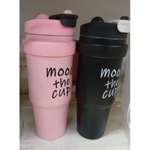 Mood The Cup, Stanley Mug Tumbler With Handle And Straw Lid, Insulated Reusable Stainless Steel Travel Mug