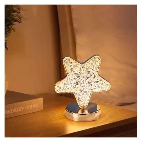 Star Shaped USB Rechargeable Touch Led Desk Light Bedside Living Room Bedroom Table Lamp Night Light cold light Natural light warm light
