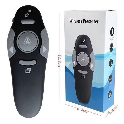 Present Wireless 2.4 GHz Presentation Pen with USB, RF Remote Control, and Power Point for PPT Presentations