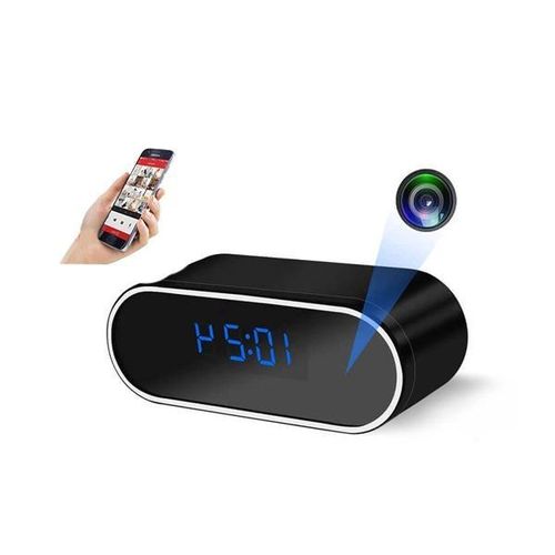 Video Recorder Android Support IOS Support Remote Monitoring 1080P Full HD 4K Home and Office Security Surveillance Monitoring Alarm Mini Table Clock WiFi Spy Hidden Camera Audio Video Recorder