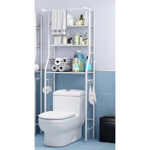 Classic Metallic Bathroomtoilet Rack-white