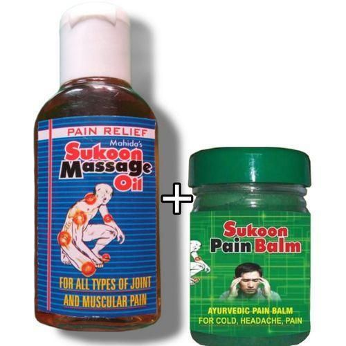 Sukoon Pain Massage Oil 50ml Sukoon Pain Balm 25g bc