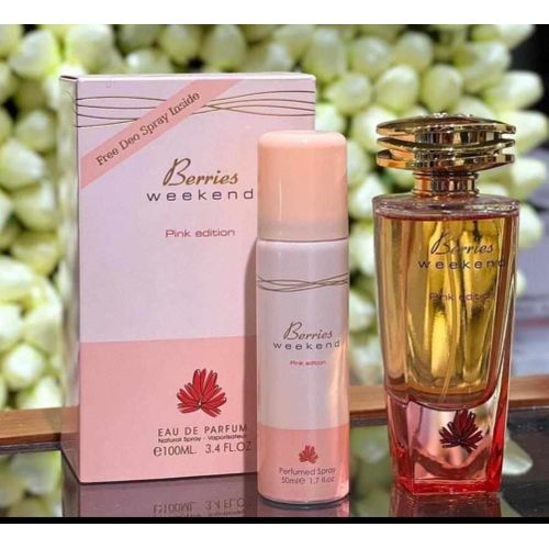 Berries Weekend Pink Edition 100ml Free 50ml Deo Spray inside