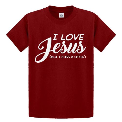 I Love Jesus But I Cuss A Little Funny Christian Meme Shirt Sarcastic Faith Humor Tee