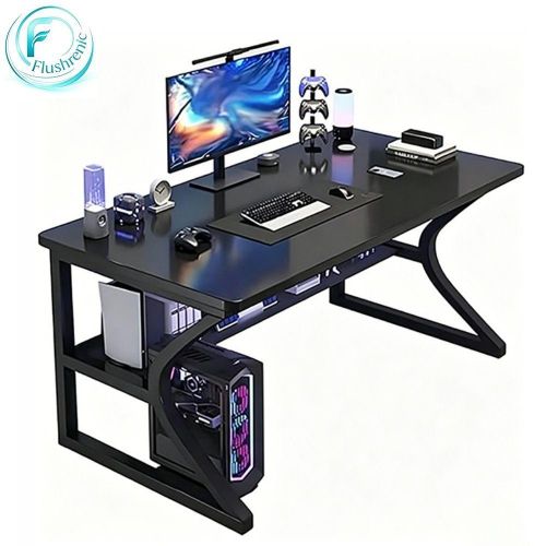 Gaming computer desk, storage computer desk, home office desk and work desk, K-bracket, dormitory office desk, study room