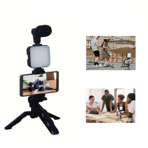 AY-49 Phone Vlog Kit With Studio Light And Directional Mic