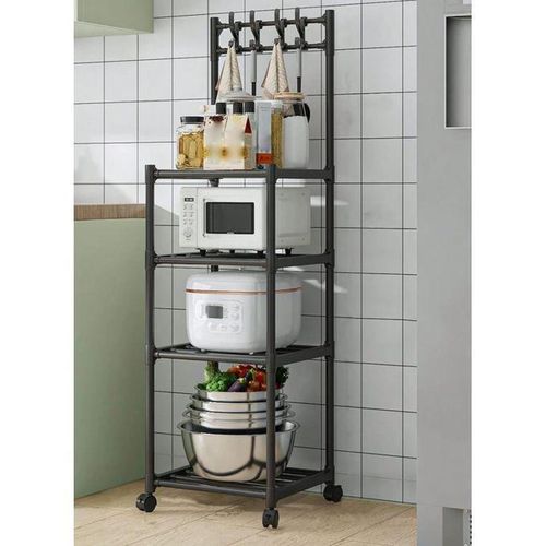 4 tier multipurpose rack with hooks